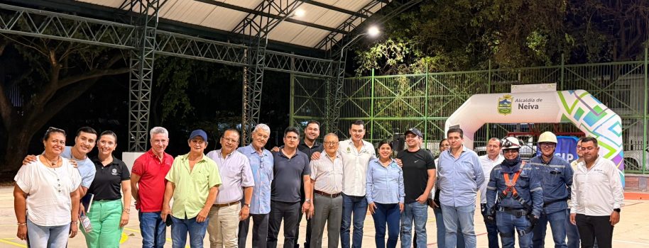 ESIP ilumina polideportivo de Ipanema, oriente de Neiva