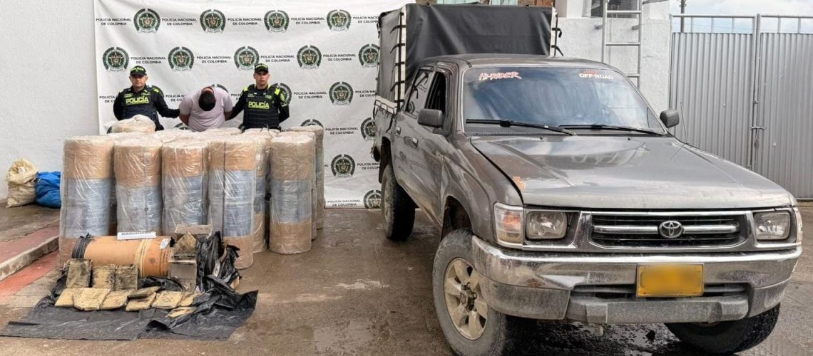 Incautan cerca de una tonelada de marihuana, que iba rumbo a Bogotá