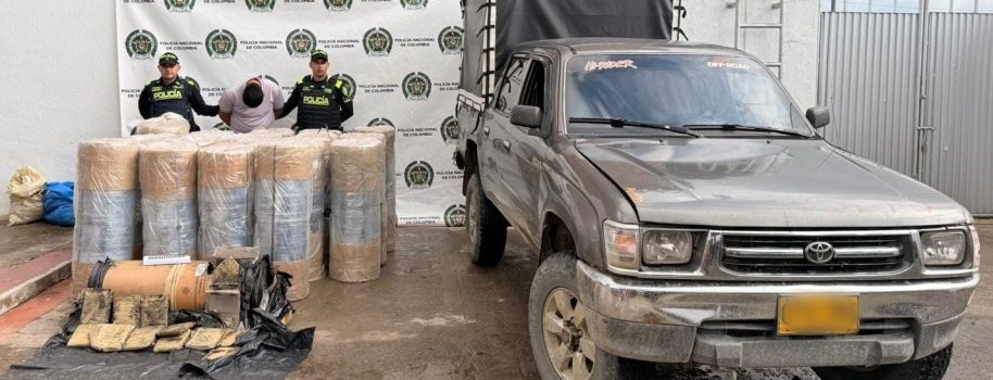 Incautan cerca de una tonelada de marihuana, que iba rumbo a Bogotá