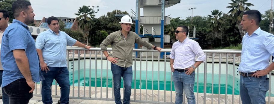 Alcalde Germán Casagua, confirmó inversión a las piscinas de la Villa Olímpica de Neiva