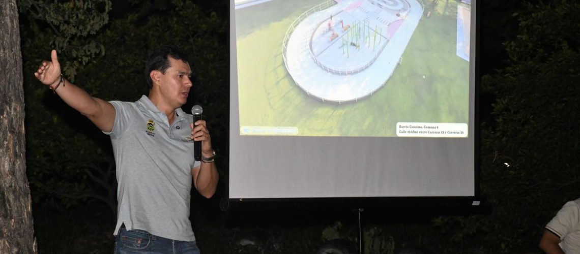 Alcalde de Neiva, Germán Casagua, inicia construcción de placas deportivas en las comunas 6 y 10