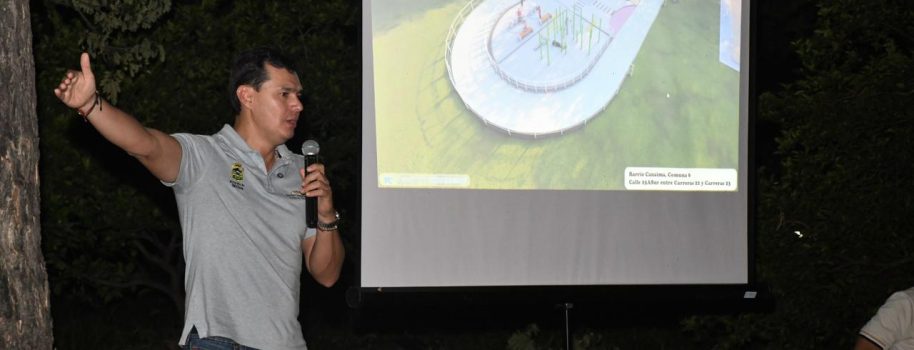 Alcalde de Neiva, Germán Casagua, inicia construcción de placas deportivas en las comunas 6 y 10