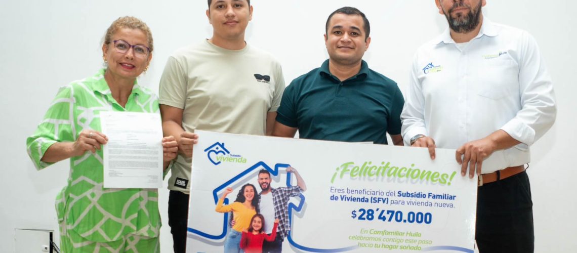 Familias huilenses recibieron subsidios de vivienda de Comfamiliar