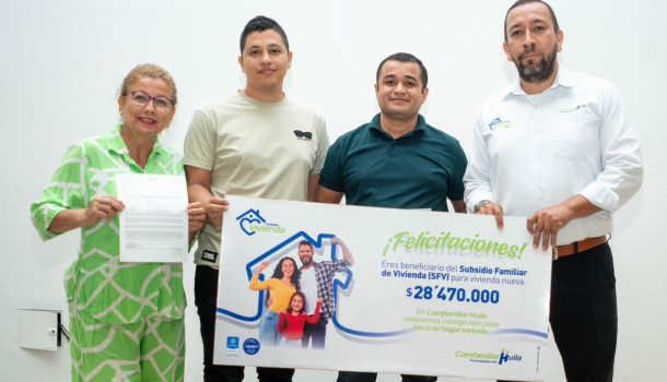 Familias huilenses recibieron subsidios de vivienda de Comfamiliar