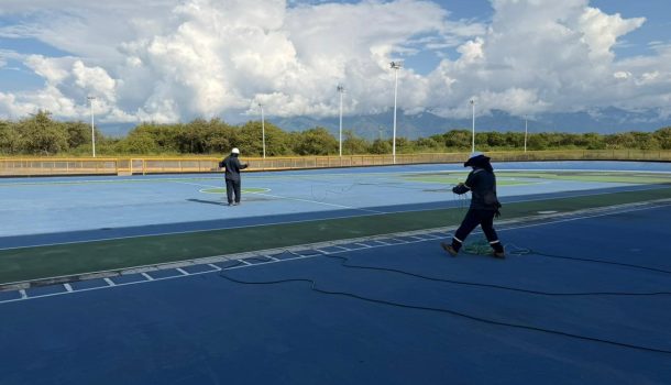 Patinódromo de Neiva avanza con fuerza: alumbrado público al 80% de ejecución