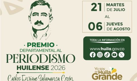 Gobernación del Huila abre convocatoria Premio al Periodismo Huilense Carlos Enrique Salamanca Cerón 2026 1