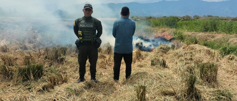 Capturado hombre que generó quema en arrocera en el Huila