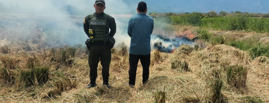 Capturado hombre que generó quema en arrocera en el Huila