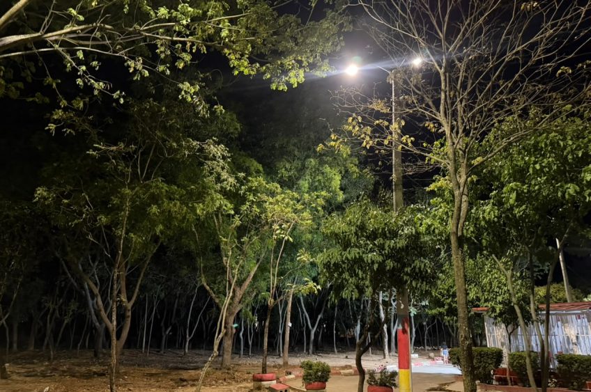 Zona verde de IV Centenario Casas – Bosques de San Luis, sur de Neiva, ya cuenta con expansión de alumbrado público
